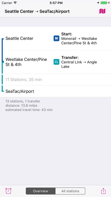 Seattle Rail Map Lite screenshot-3