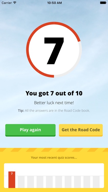 AA Road Code Quiz