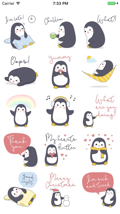 Lovely Penguins Sticker screenshot 3