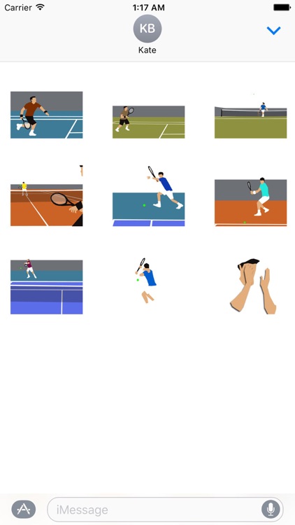 Men's Tennis Shots Sticker