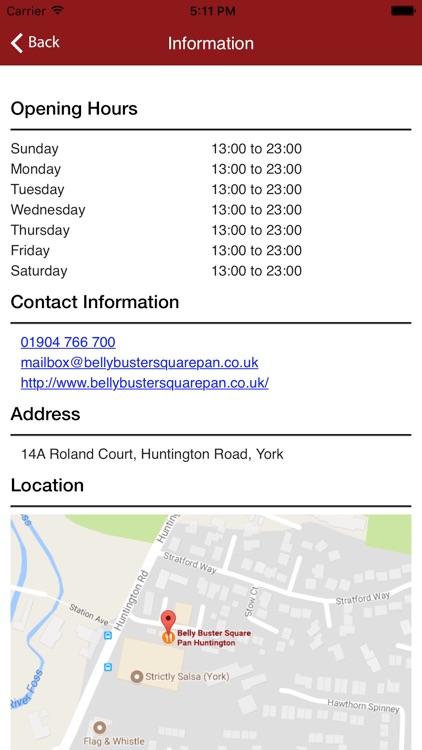 Belly Busters Square Pan Huntington