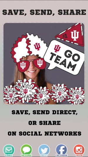 Indiana Hoosiers PLUS Selfie Stickers(圖3)-速報App