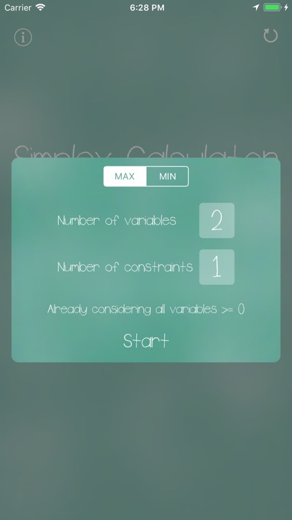 Simplex Calc