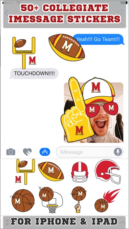 Maryland Terrapins Stickers PLUS for iMessage