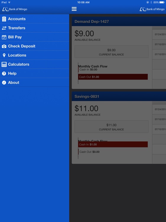 Bank of Mingo for iPad
