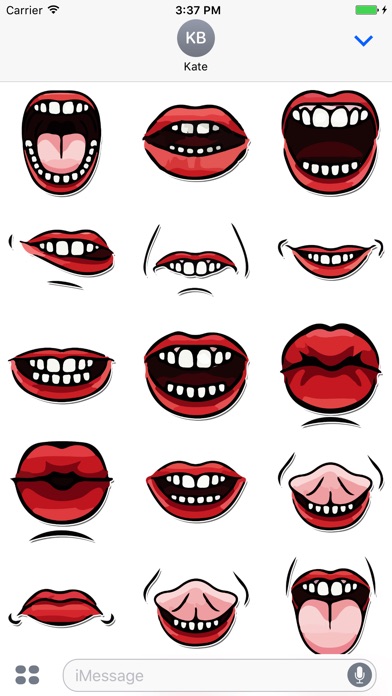 Passionate Red Lips Stickers screenshot 2