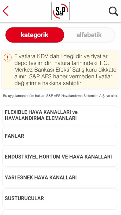 Afs havalandırma fiyat listesi