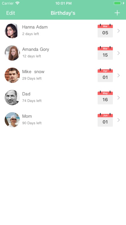Birthday's Reminder App