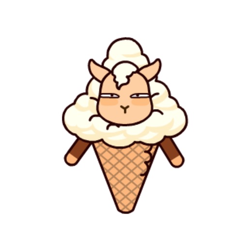 IceCream Lamb Animated Sticker