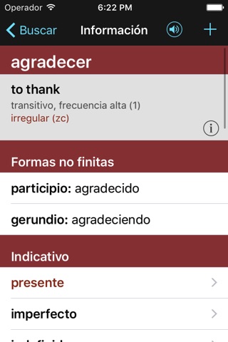 VerbForms Español screenshot 3