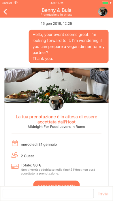 Screenshot of Eatwith - Esperienze Culinarie5