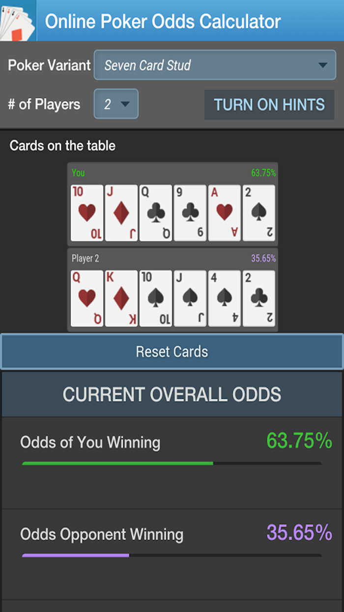 Poker Odds Calculator by CC