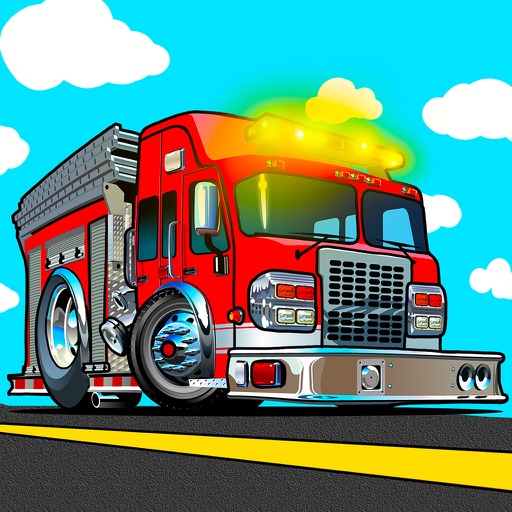 Fire truck driver racing sim iOS App