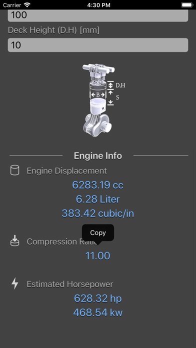 Engine Calculator Plus screenshot 2