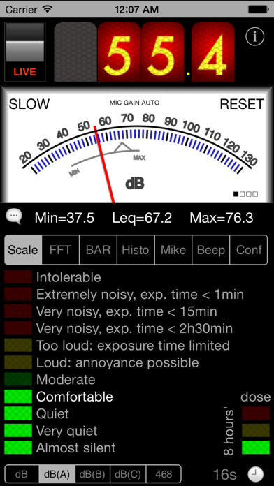 SPLnFFT Noise Meter Screenshot 1