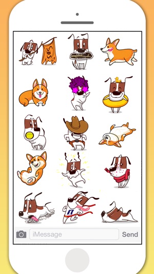 Lucky Dog Animated Stickers