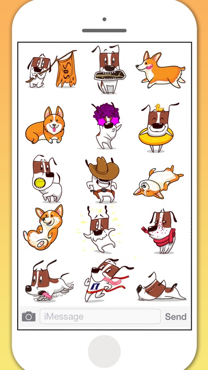 Lucky Dog Animated Stickers