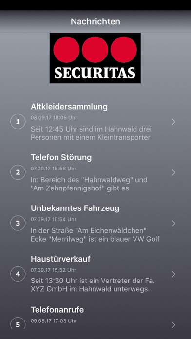 Securitas Hahnwald App screenshot 2