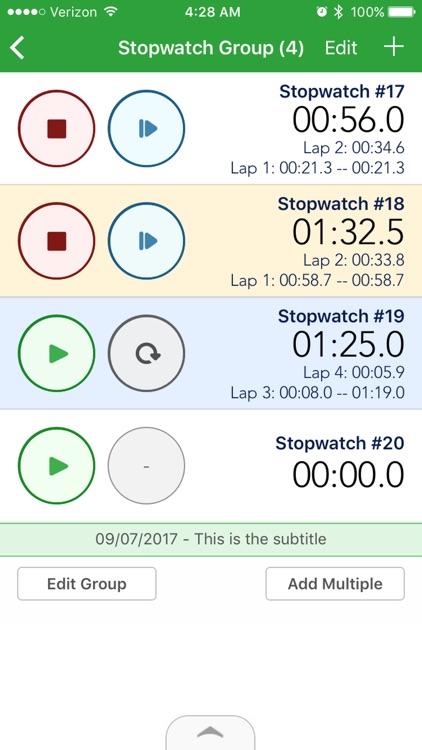 Stopwatch Groups Lite screenshot-3