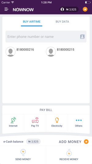 NOWNOW Recharge, Bills, Wallet