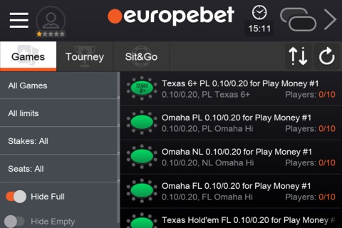 Europebet Poker screenshot 2