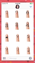 Finger Smiley Animated Sticker Captura de tela 3