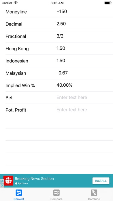 sport bet odds calculator