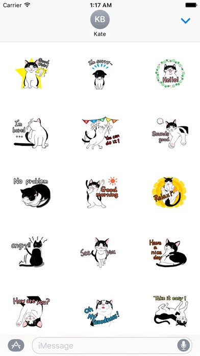 Sweet and Cute Cat Sticker screenshot 2