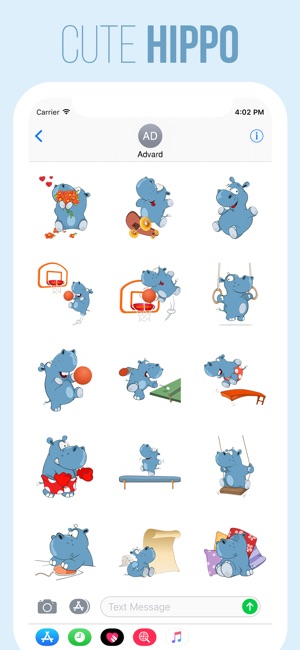 Cute Hippo Stickers(圖2)-速報App