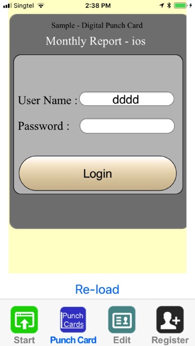 Sample Digital Punch Card screenshot 3