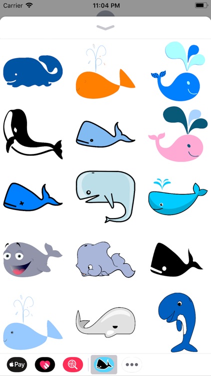 Whale Cartoon Sticker Pack