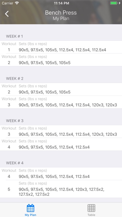 Bench Press 16 weeks screenshot-3