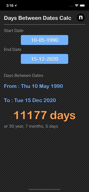 Days Between Dates Calculator(圖1)-速報App
