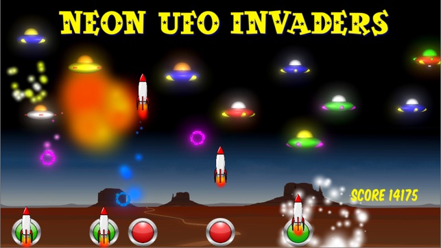 Neon UFO Invaders Pro(圖2)-速報App