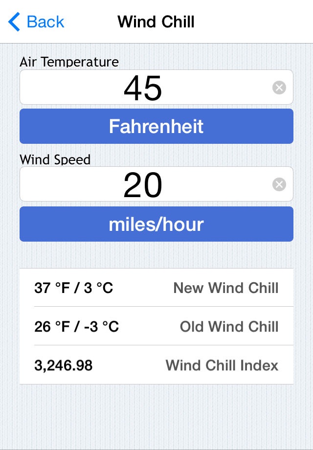 Weather Calculations screenshot 3