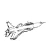 Icon Crazy Jet Fighter Doodle