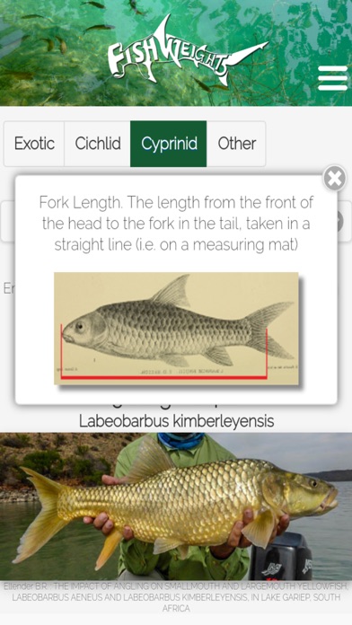 FishWeights South Africa Freshwater Edition screenshot 2