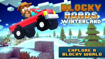 Blocky Roads Winterland screenshot 1