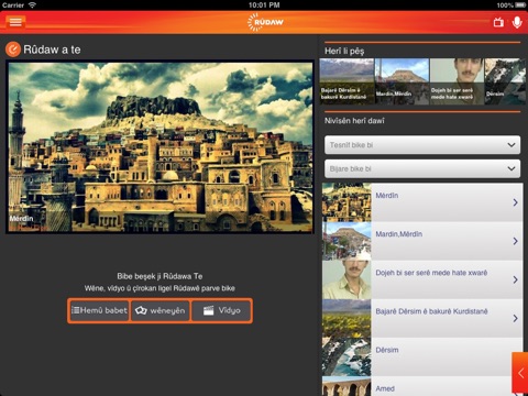 Rudaw for iPad screenshot 2