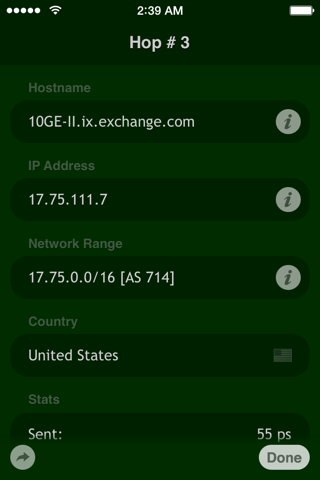 Nice Trace - Traceroute - náhled