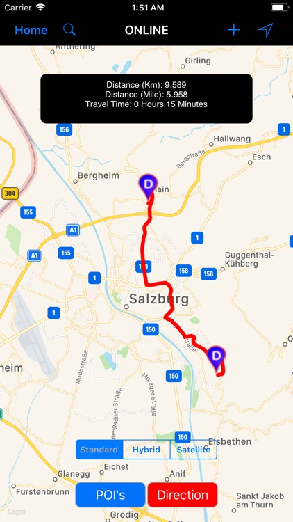 Salzburg (Austria) Travel Map