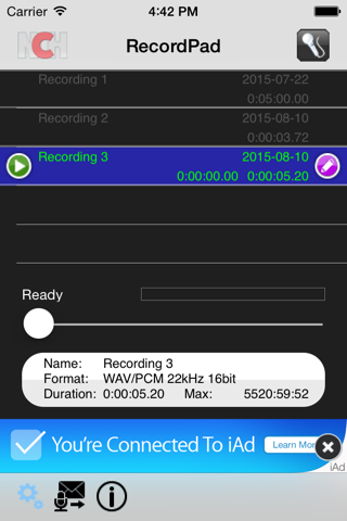 RecordPad Sound Recorder - náhled