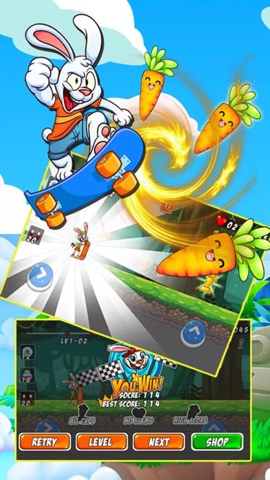 Hello Rabbit Skater Game 3 screenshot 3