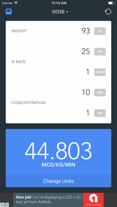 Drug Infusion - An IV Med Drip Rate Infusion Calculator Screenshot 2