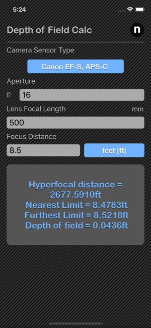 Depth of Field Calculator(圖6)-速報App