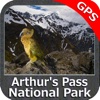 Arthurs Pass National Park GPS charts Navigator