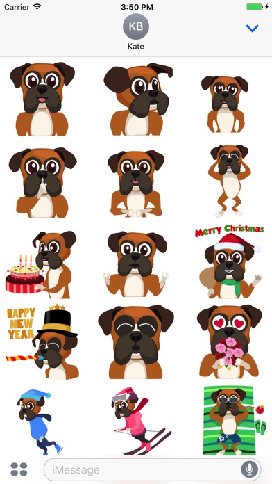 Animated Boxer Stickers for iMessage screenshot 2