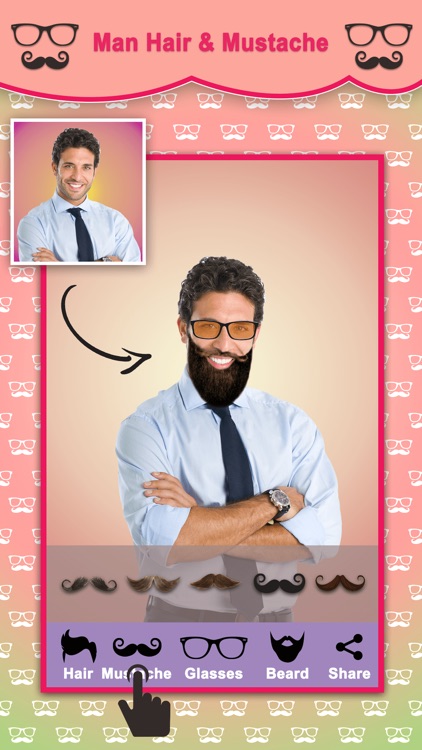 Men Hair Style Mustache Photo Editor