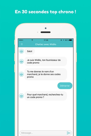 Widilo, le chatbot des promos screenshot 2