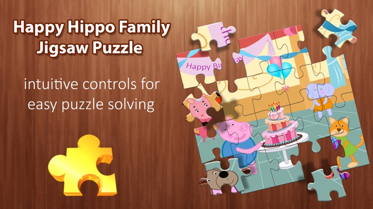 Hippo Family Jigsaw Puzzle